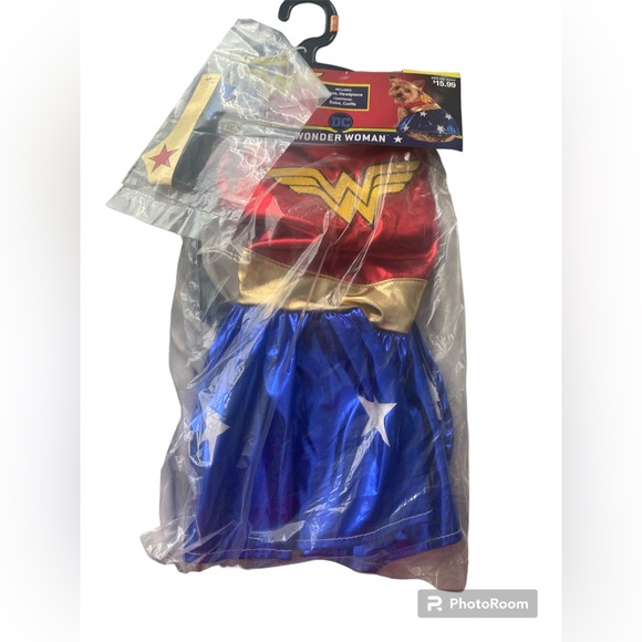 Dog Wonder Woman Superhero Costume Dress Size Medium for small dogs breed pet - Picture 3 of 7